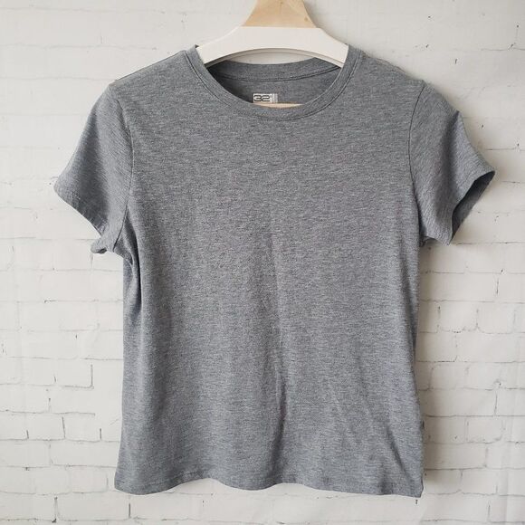 32 Degrees Cool Cotton Blend Tee Size Small Gray Basic Crewneck Top Short Sleeve - Picture 1 of 5